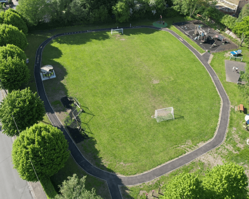 Offham recreation ground regeneration sky view