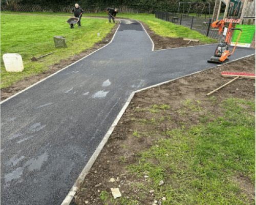 Offham recreation ground regeneration path
